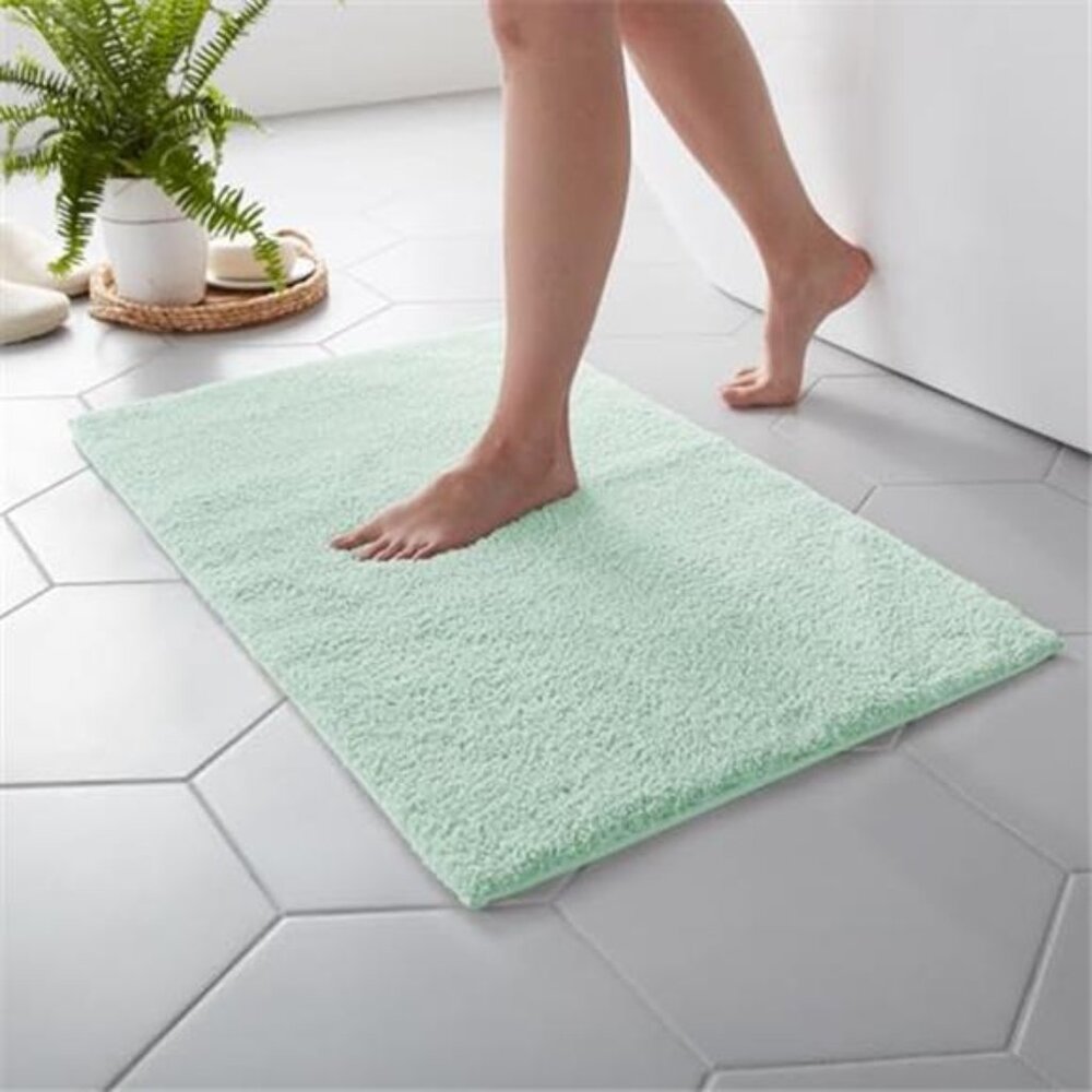 Ultra Soft Plush Microfiber Bath Rug Non Slip Washable Large Bathroom Mat Aqua